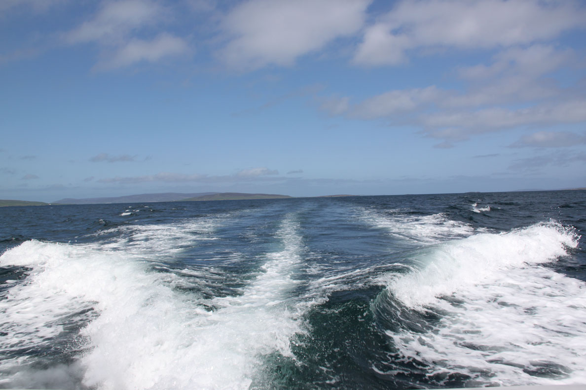 Boat Wake On Open Sea, nature fine art print by UNFRAMED Archive, 24 x 16 in